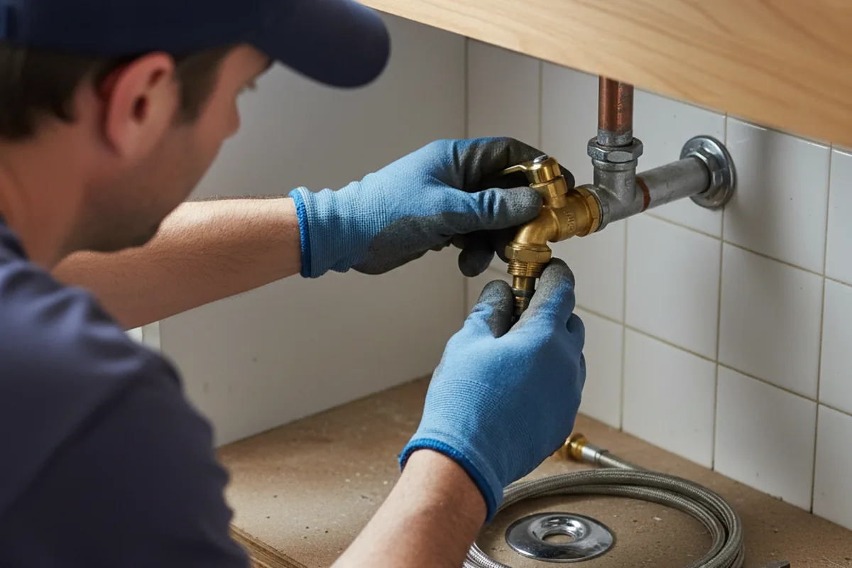 Shutoff valve and fitting work during Emergency Plumbing in Mastic